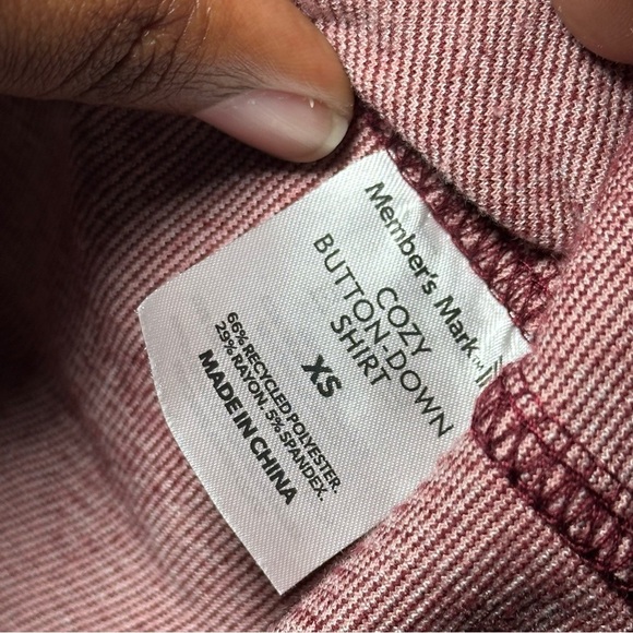 Member’s Mark Cozy Button Up Fleece Plaid Layering Shirt Shacket XS - Picture 8 of 16